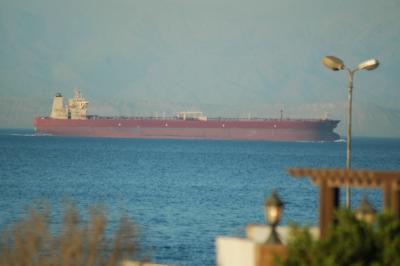 One of many tankers crossing the Red Sea