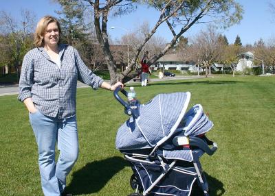 Walking Emily to the local park