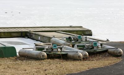 Boat dock temporarily out of business