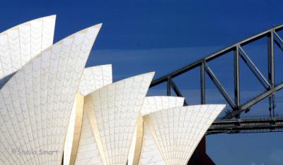 Opera House and Sydney Harbour Bridge early morning