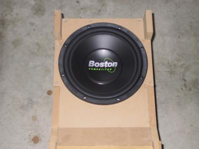 Check fit: Boston Competitor 1000. Note the notched design to minimize enclosure width.