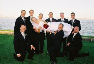 Jill with Groomsmen