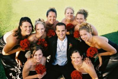  Darren with bridemaids