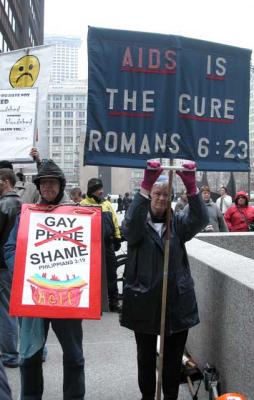 Anti-gay demonstrators