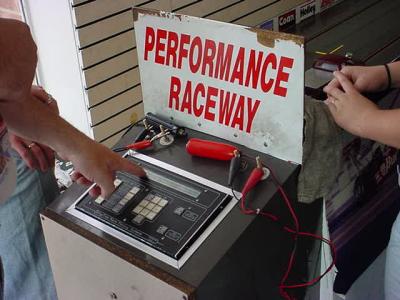 Terry explaining  the drag strip