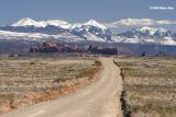 Klondike Bluff Road and La Sal Mountains