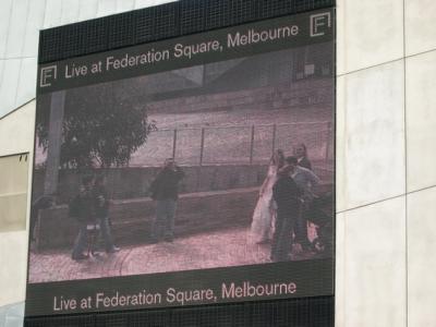 Taking a Picture of Myself at Federation Square, Melbourne