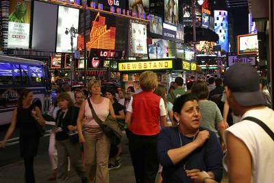Times Square crowds