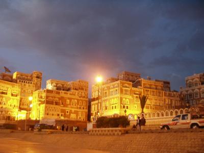 Old city at night