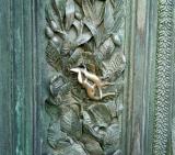 Cathedral door panel detail