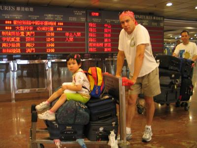 Gary and Melody wait for Ferry to mainland China