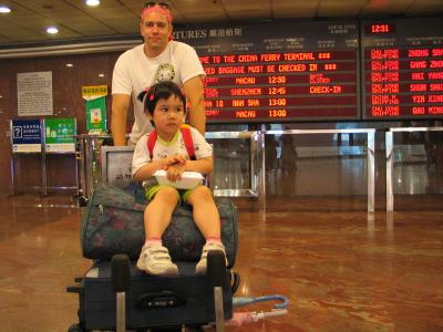 Gary and Melody wait for Ferry to mainland China