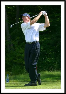 Jim Furyk teeing off on a 213 yard par 3.