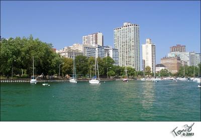 Montrose Harbour on Lake Michigan in Chicago