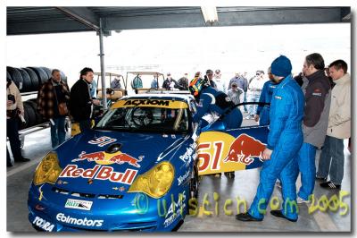 2005 Daytona Beach Rolex 24 hr  Red Bull Ebimotors Porsche GT3 Cup Dieter Quester, Karl Wendlinger, Johnny Mowlem, Vincent Vosse