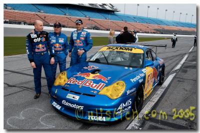 2005 Daytona Beach Rolex 24 hr  Red Bull Ebimotors Porsche GT3 Cup Dieter Quester, Karl Wendlinger, Johnny Mowlem, Vincent Vosse