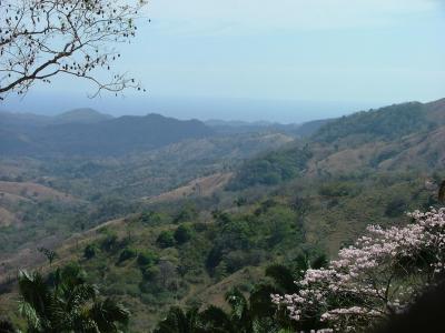 View from mountain road to Nosara