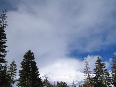 Here come the clouds over the blowing snow