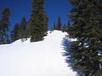 I was going up this ridge, which was wrong