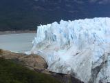 The glacier has crossed an arm of the lake and climbed onshore
