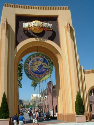 Entering Universal Studios, Orlando, FL