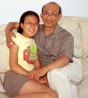 YC and Caroline, 18 June 2001