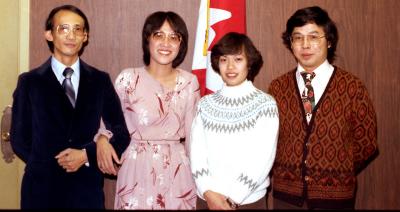 Marriage to Brenda, Angel and Michael Wong (right), 23 December 1981