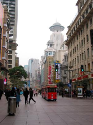 Nanjing Road, the famous shopping district