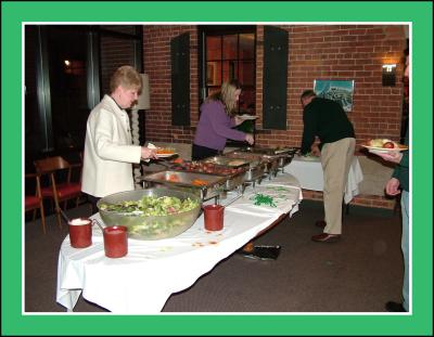 Fresh salad, great corned beef, those good lamb chops, what a spread!