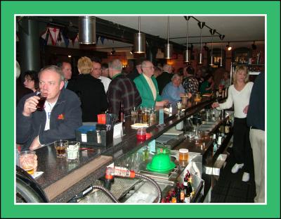 What a turnout! Three and four deep at the bar.