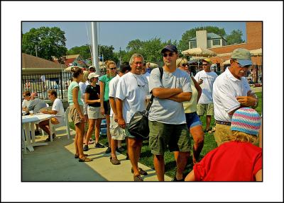 Long lines moved fast