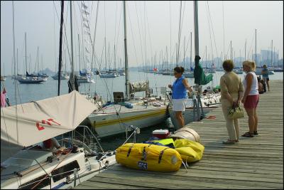 SOme of the wifes on the dock