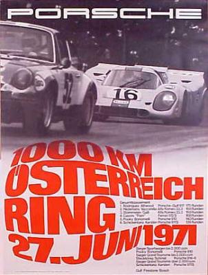 1000 km Osterreich-Ring, 27 Juni 1971 30x40 in 76x102 cm - Available: Yes - $200