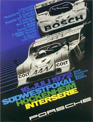 16 Juli 1972 Sudwestpokal Hockenheim Interserie 30x40 in 76x102 cm - Available: Yes - $125