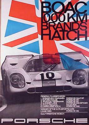 BOAC 1000 km Brands Hatch 33x46x.75 in 84x120 cm - Available: Yes - $150