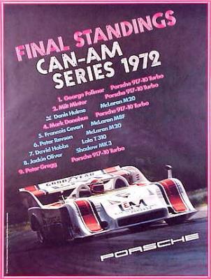 Final Standings CAN-AM Series 1972 30x40 in 76x102 cm - Available: Yes - $150