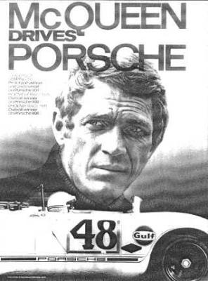 McQueen drives Porsche, 1970 30x40 in 76x102 cm - NLA