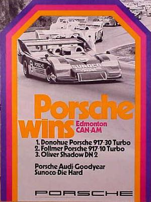 Porsche wins Edmonton Can-Am 30x40 in 76x102 cm - Available: Yes - $150