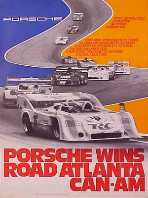 Porsche wins Road Atlanta Can-Am 30x40 in 76x102 cm - Available: Yes - $150