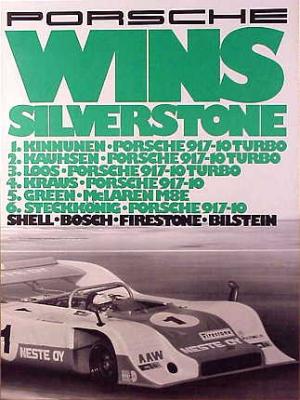 Porsche wins Silverstone 30x40 in 76x102 cm - Available: Yes - $100