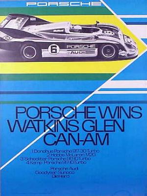 Porsche wins Watkins Glen Can-Am 30x40 in76x102 cm - Available: Yes - $150