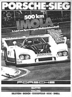 Porsche-Sieg, 500 km Imola, 3. Lauf zur Sportwagen-Weltmeisterschaft 30x40 in 76x102 cm - NLA
