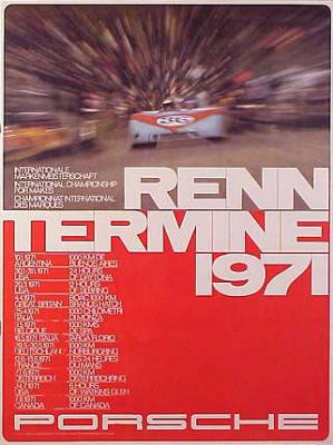 Renntermine 1971 30x40 in 76x102 cm - Available: Yes - $250