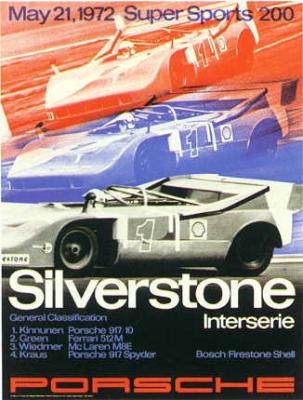 Silverstone Interserie 30x40 in 76x102 cm - Available: Yes - $150