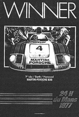 Winner 24 H du Mans 1977 30x40 in 76x102 cm - NLA