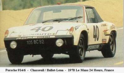 Porsche 914-6 Chasseuil Ballot-Lena 1970 Le Mans 24 Hours France