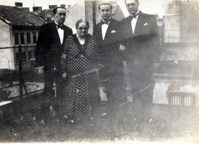 With his mother and brothers, mid-1930s