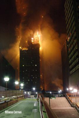 Fire on the windsor tower (Madrid).