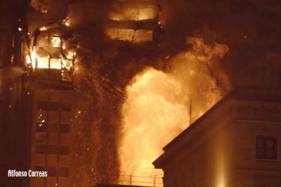 Fire on the windsor tower (Madrid).