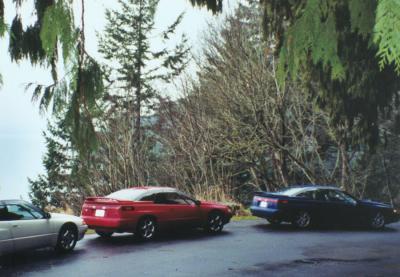 Red white and blue SVXs on Chuckanut Drive